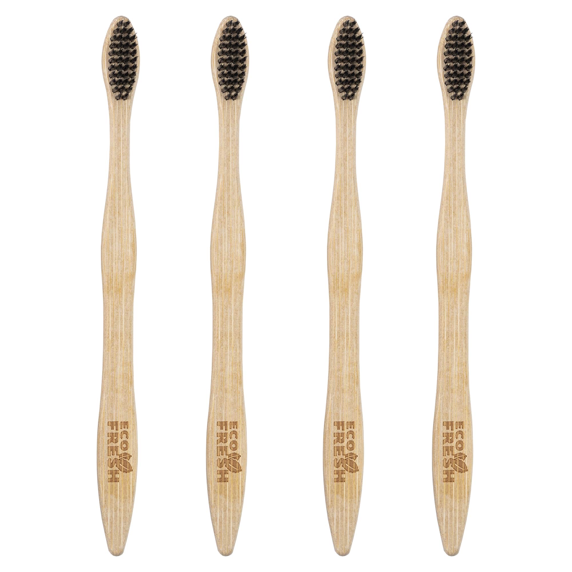 Kit Completo: 4 Cepillos de Bambú + 100 Copitos + Hilo Dental